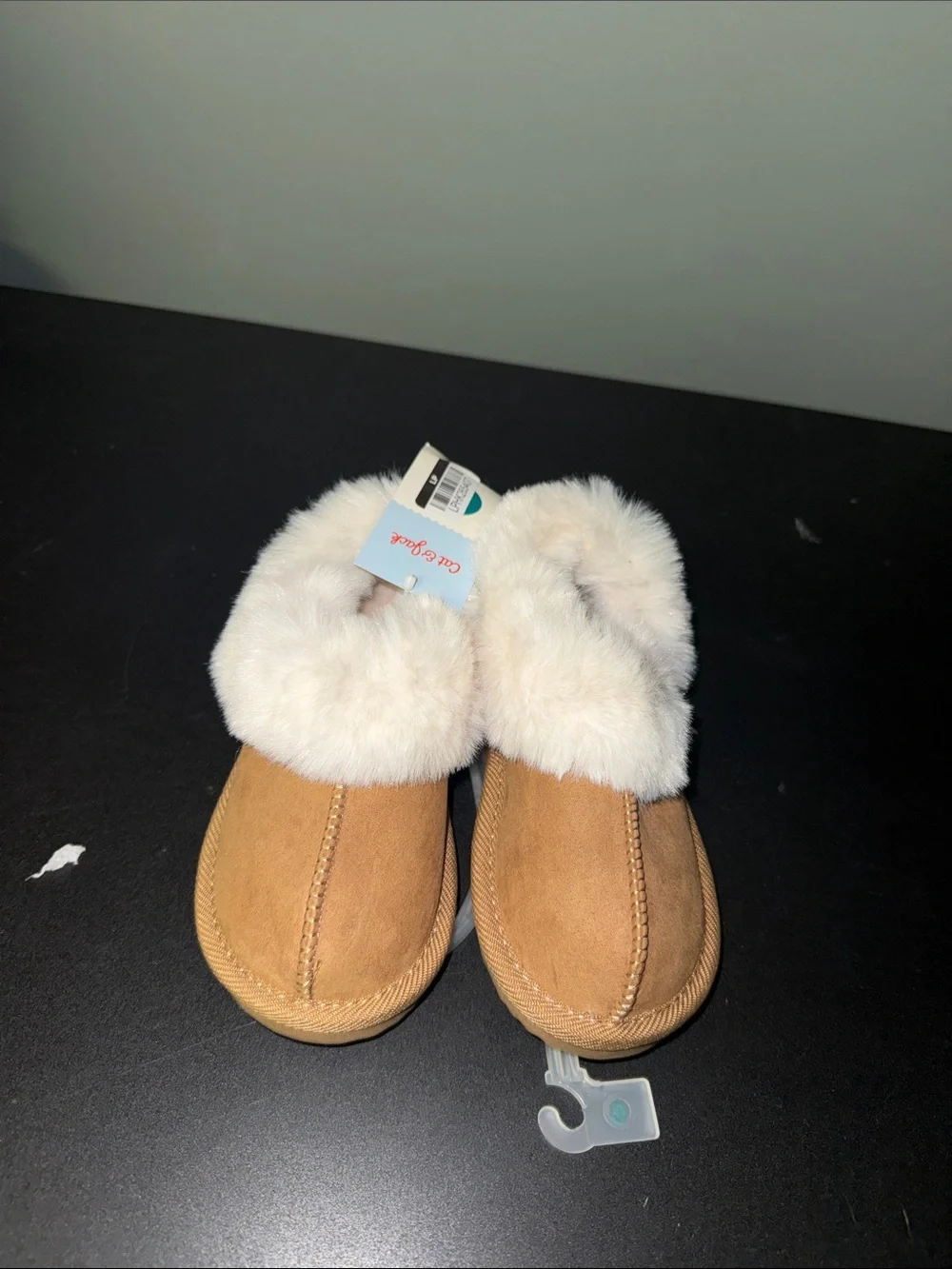 Kids Cozy Faux-Fur Lined Slippers - Chestnut